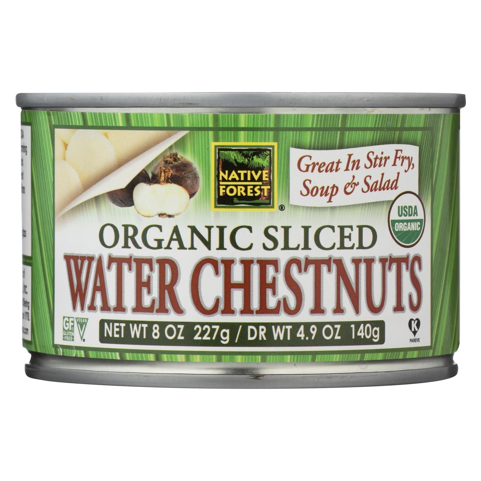 Native Forest Organic Sliced Water Chestnuts - Case Of 6 - 8 Oz image 1