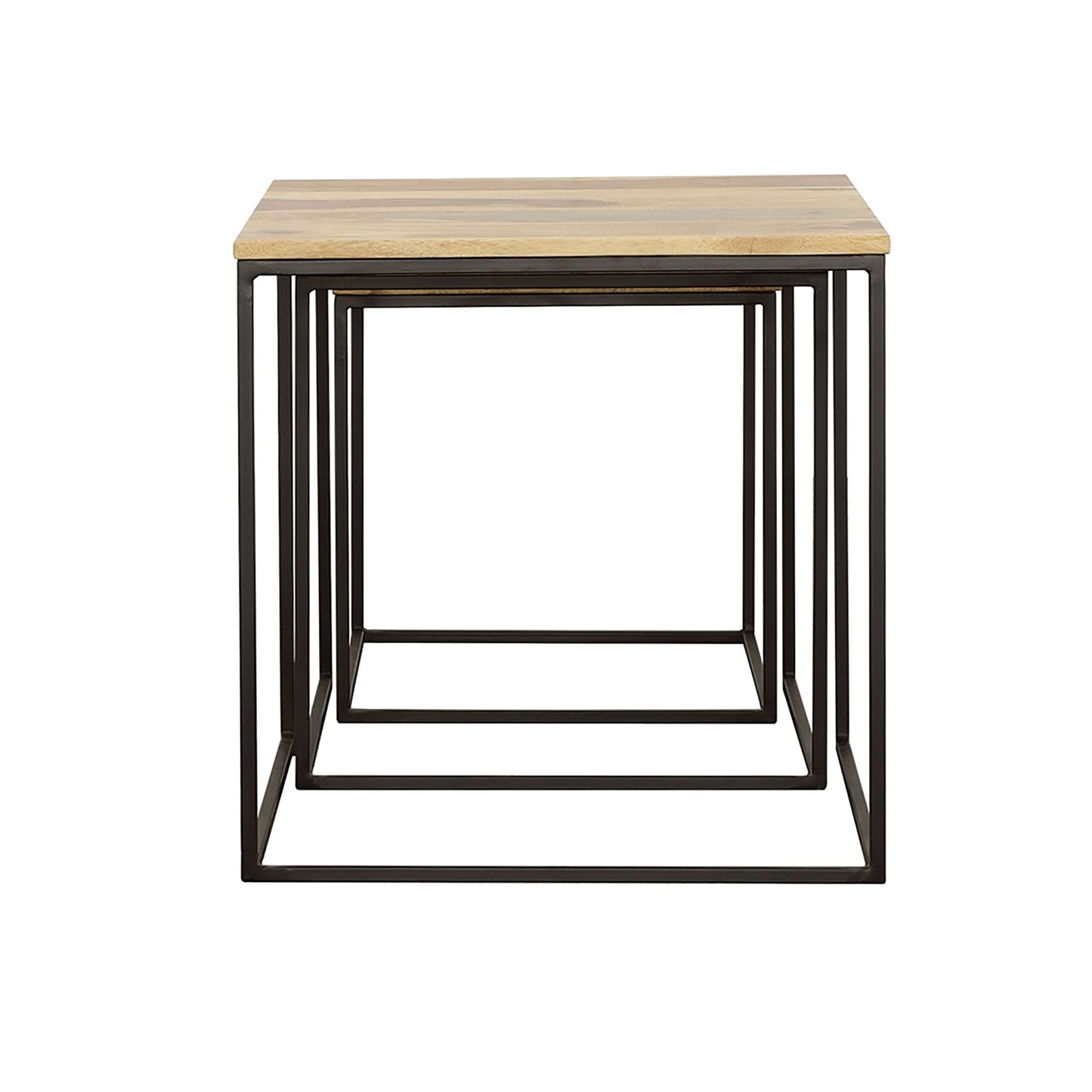Natural and Black 3-piece Nesting Table image 6