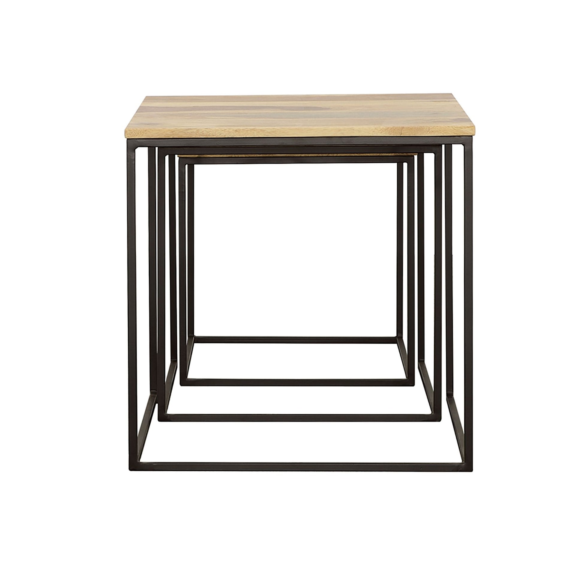 Natural and Black 3-piece Nesting Table image 6