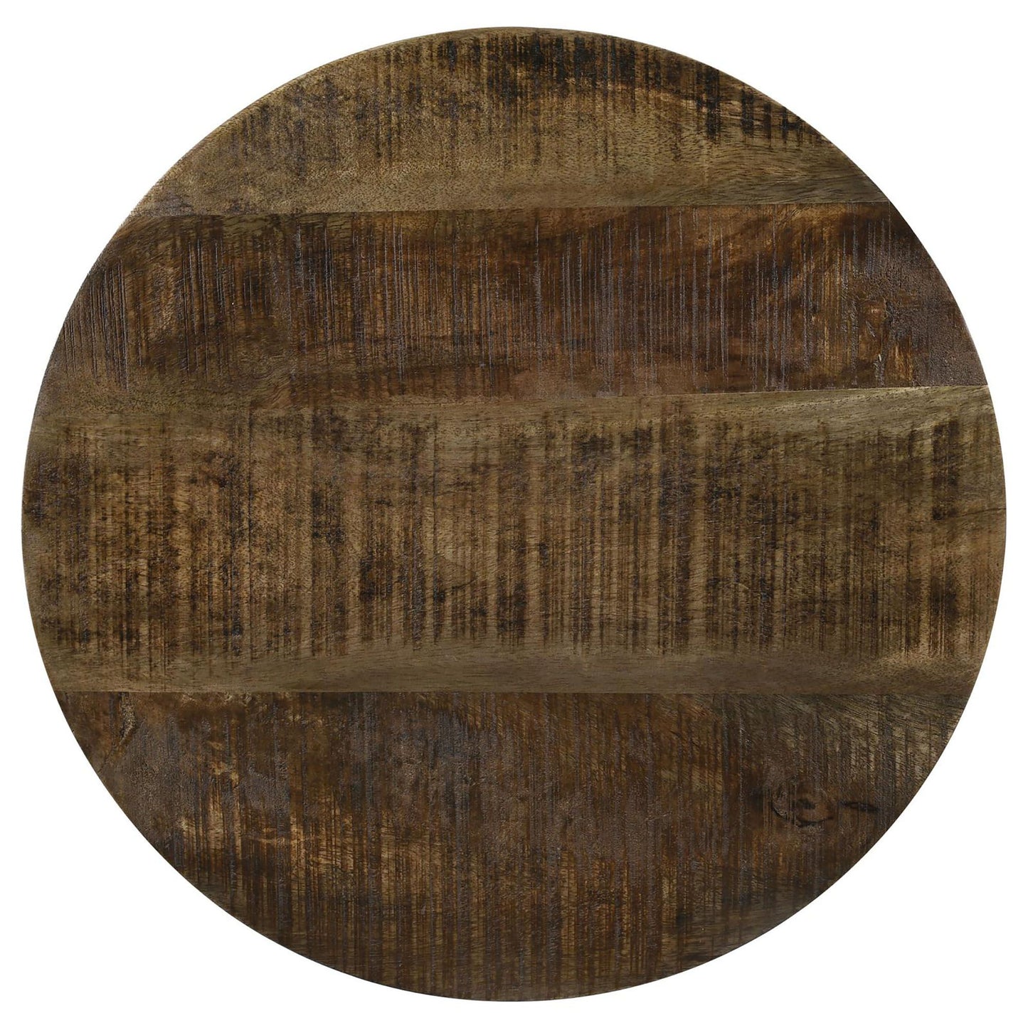 Natural and Black Drum Base Accent Table image 4