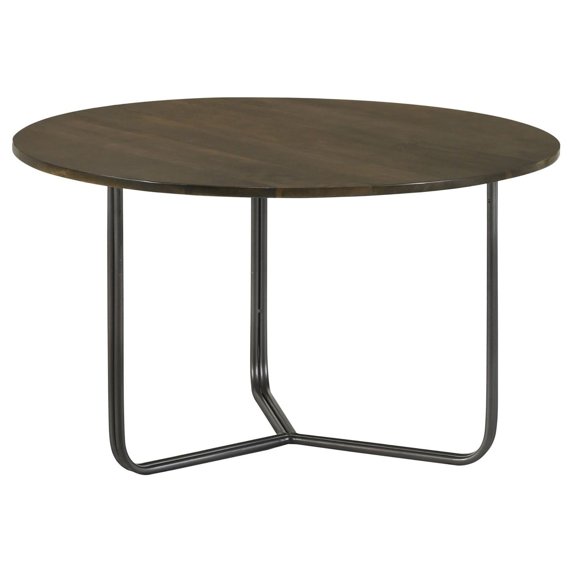 Natural and Gunmetal Top Accent Table image 2