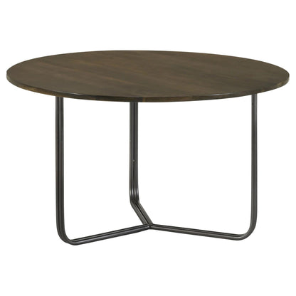 Natural and Gunmetal Top Accent Table image 2