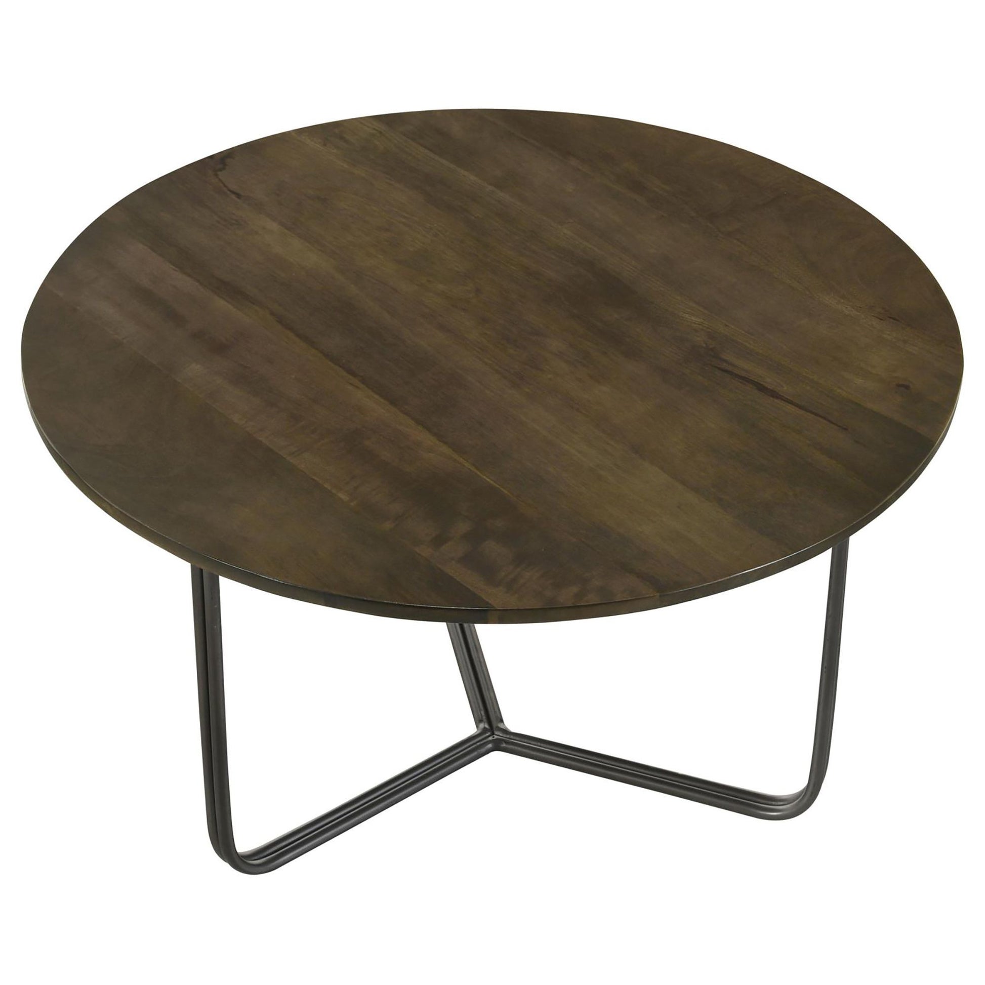 Natural and Gunmetal Top Accent Table image 3