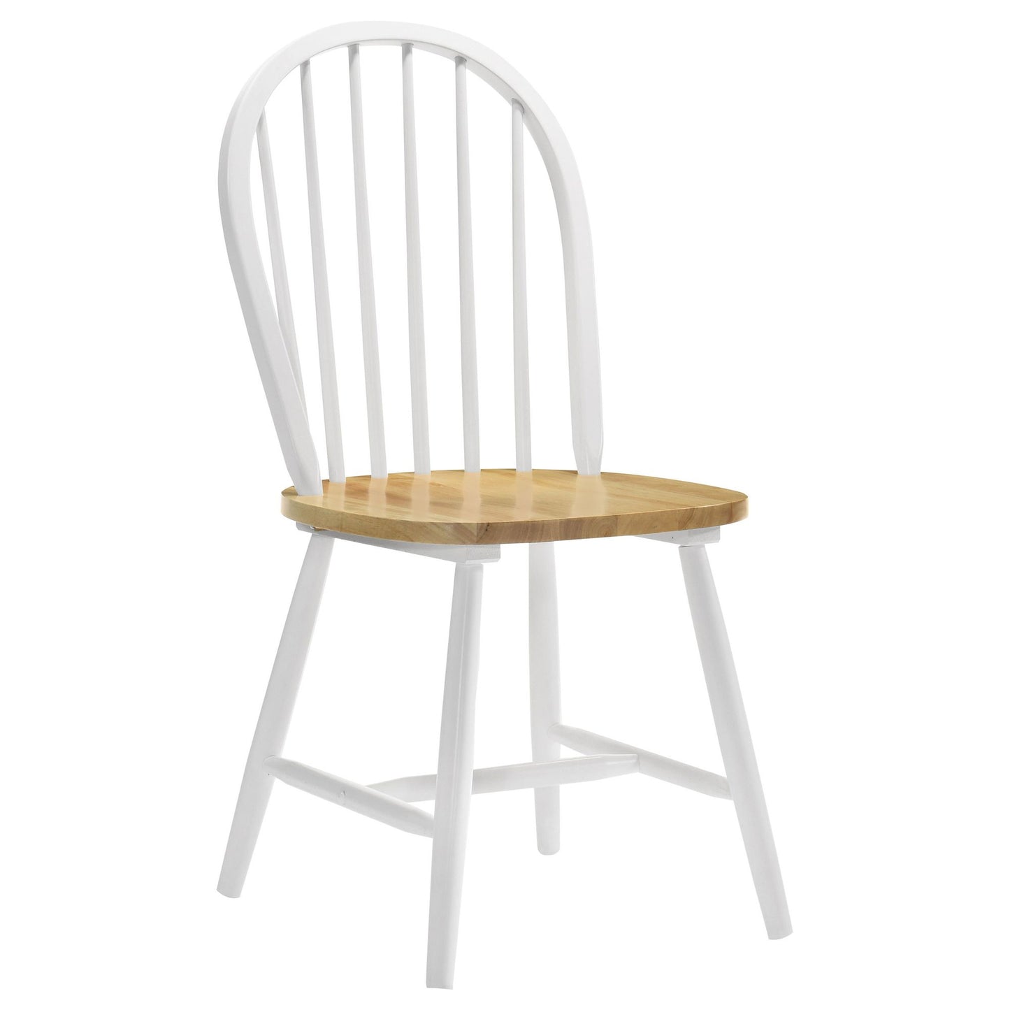 Natural Brown and White Spindle Back Side Chairs (Set of 4) image 3