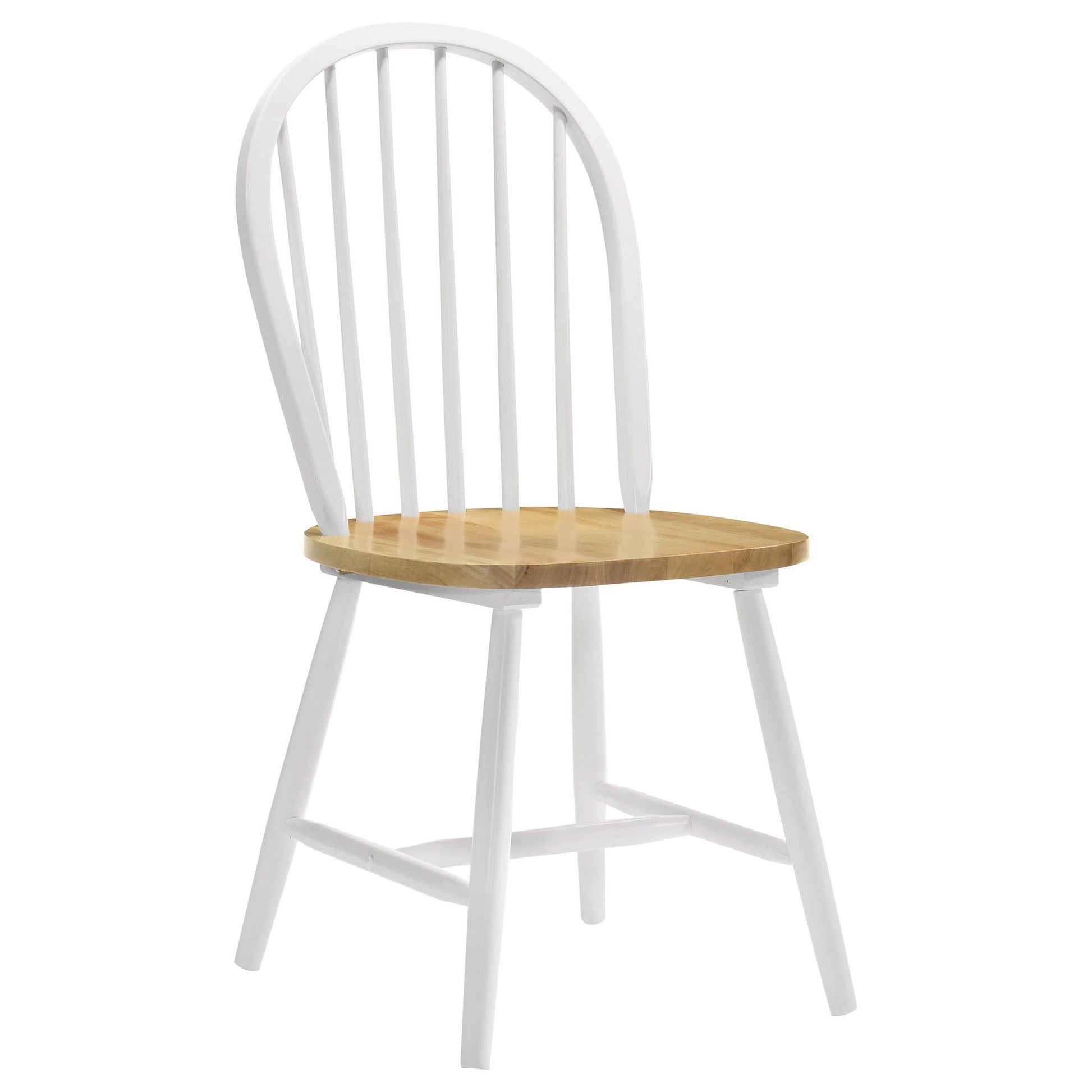 Natural Brown and White Spindle Back Side Chairs (Set of 4) image 3