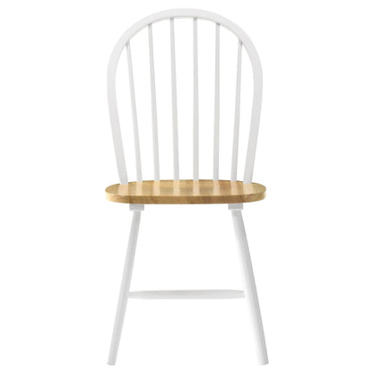 Natural Brown and White Spindle Back Side Chairs (Set of 4) image 5