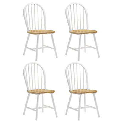 Natural Brown and White Spindle Back Side Chairs (Set of 4) image 2