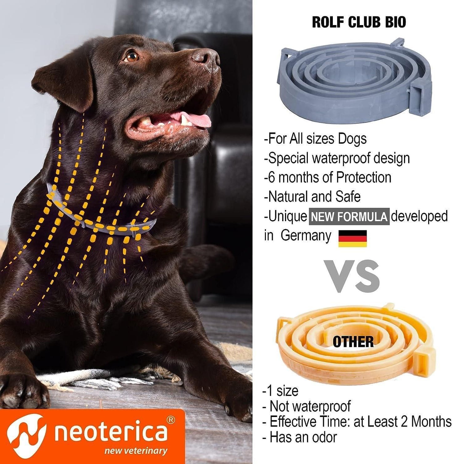 Natural Flea Tick Collar for Dogs 6 Months Control of Best Prevention Safe Treatment Anti Fleas and Ticks Essential Oil  image 6