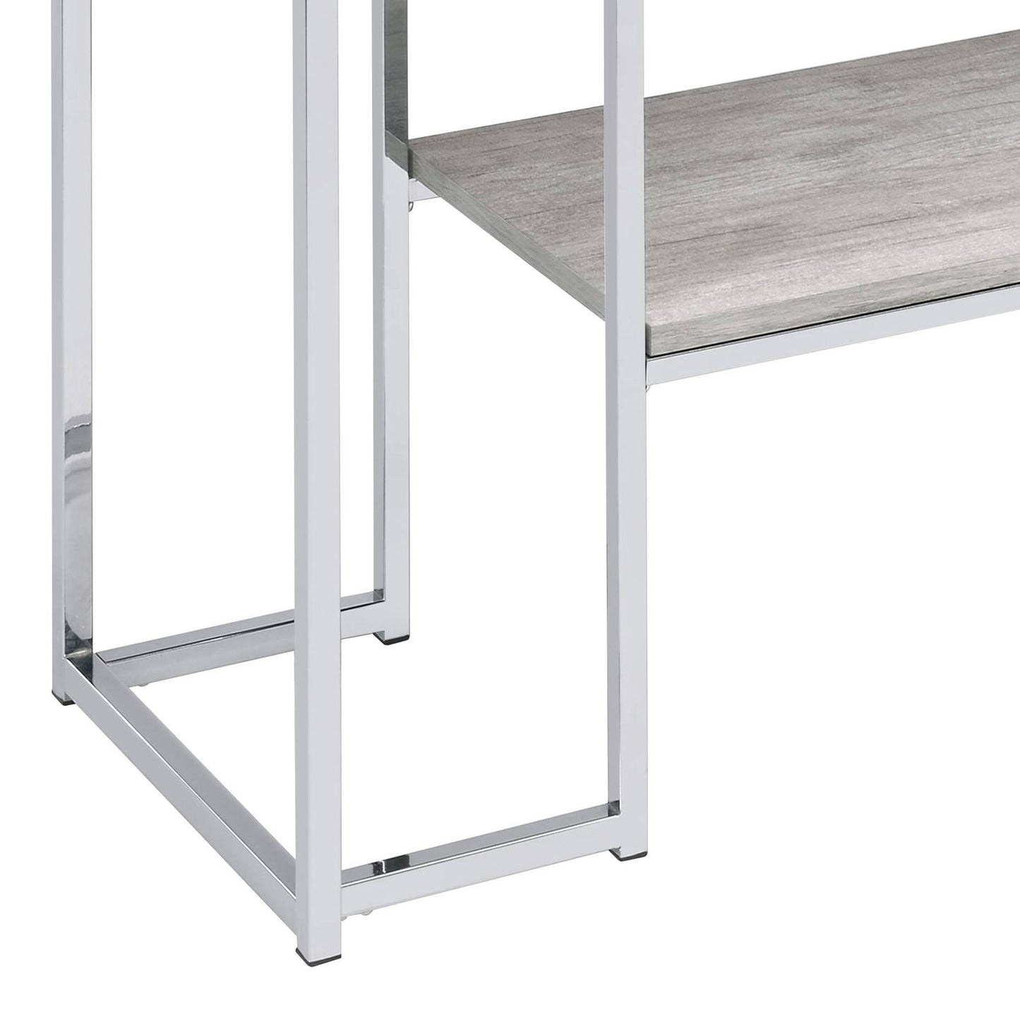 Natural Oak and Chrome Sofa Table image 5
