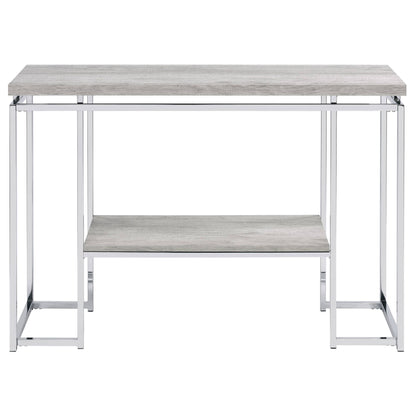 Natural Oak and Chrome Sofa Table image 3