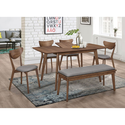 Natural Walnut and Grey Upholestered Dining Chair (Set of 2) image 14