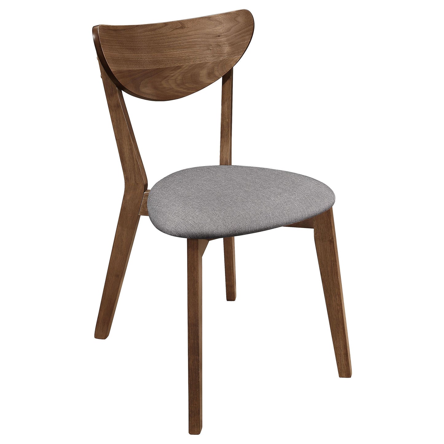 Natural Walnut and Grey Upholestered Dining Chair (Set of 2) image 3