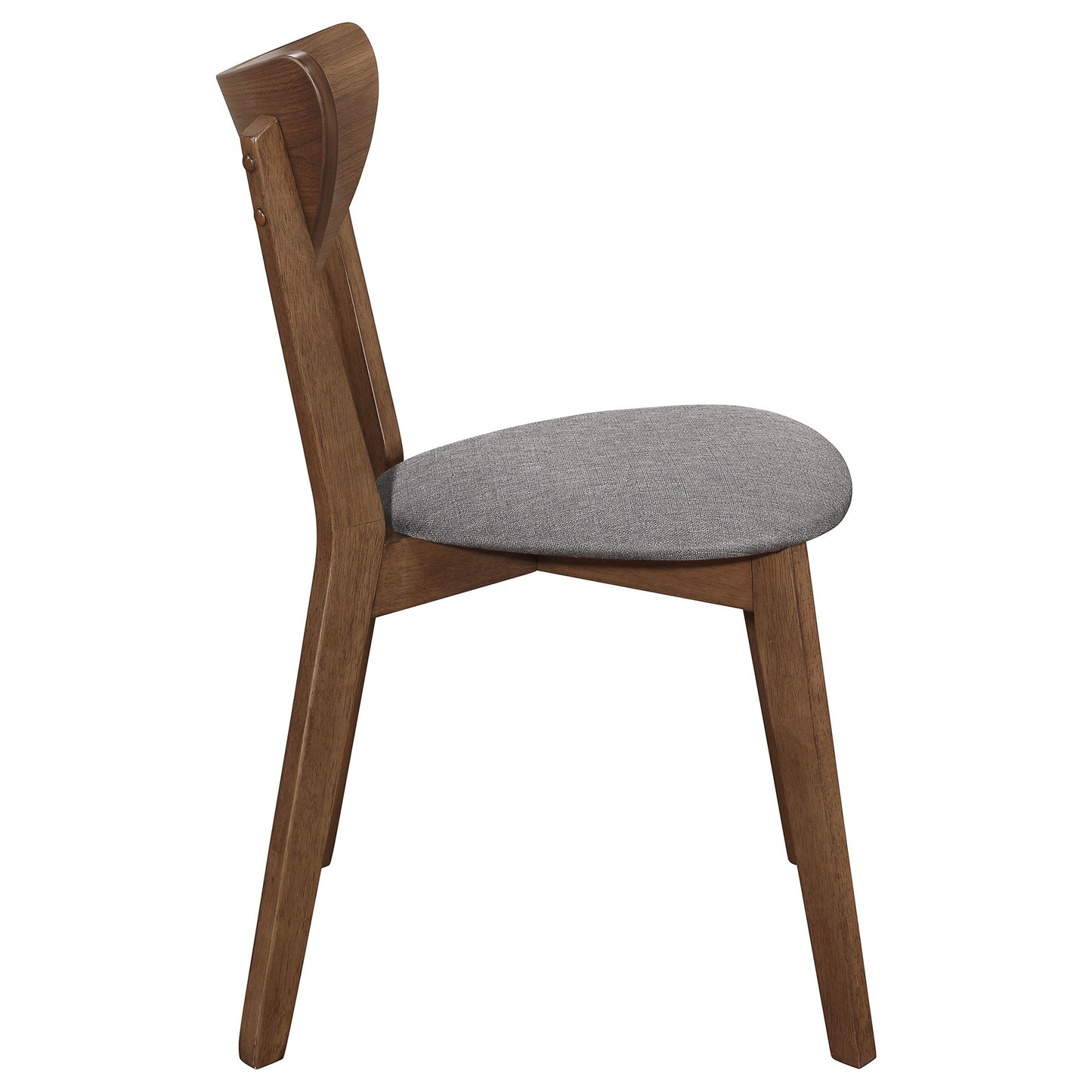 Natural Walnut and Grey Upholestered Dining Chair (Set of 2) image 6