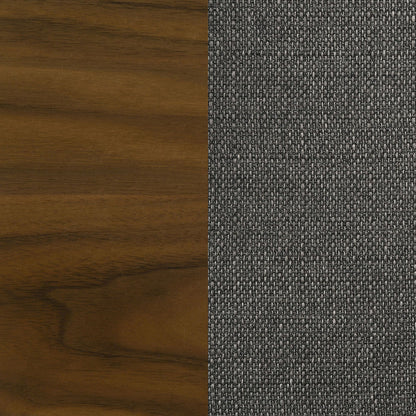 Natural Walnut and Grey Upholestered Dining Chair (Set of 2) image 12