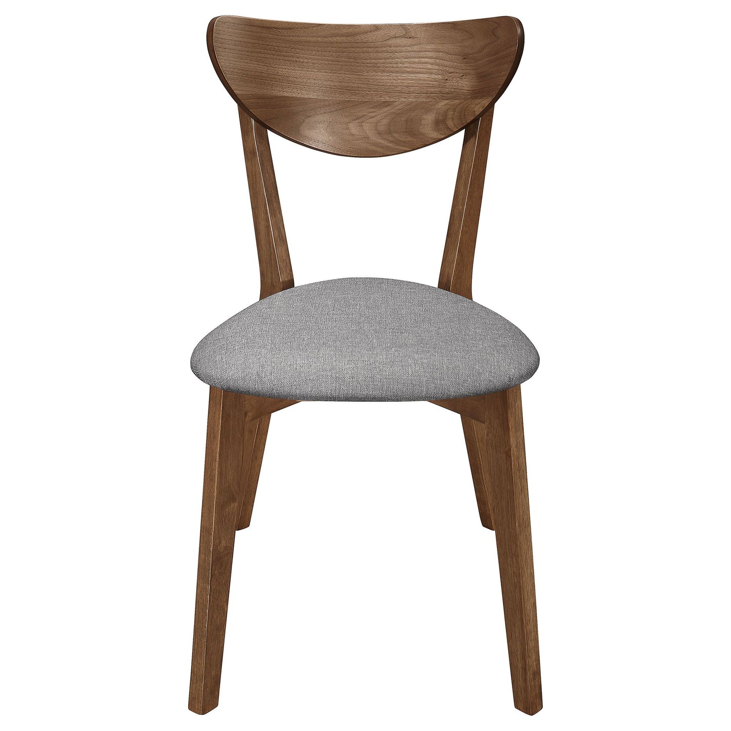 Natural Walnut and Grey Upholestered Dining Chair (Set of 2) image 5