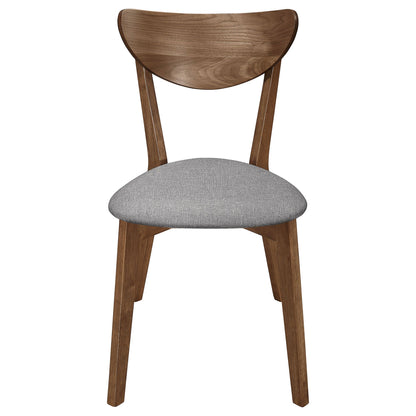 Natural Walnut and Grey Upholestered Dining Chair (Set of 2) image 5