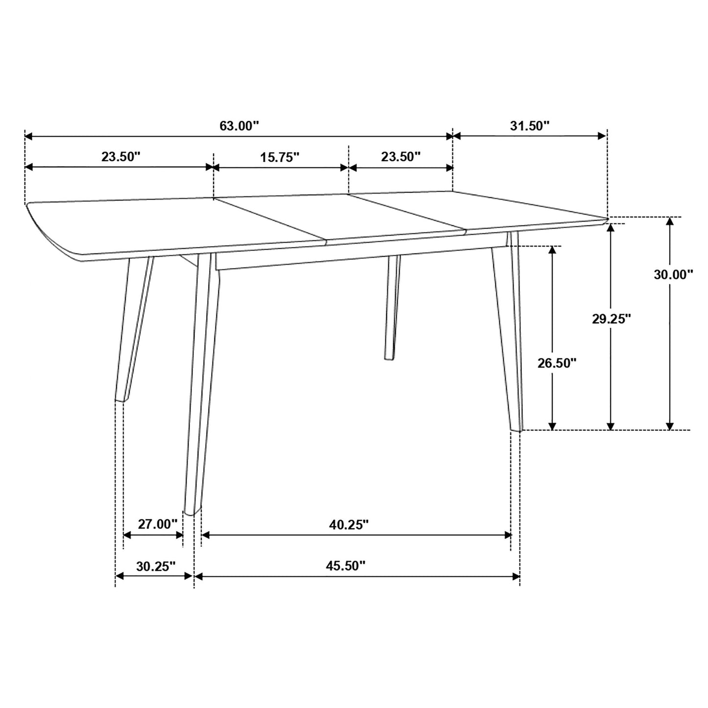 Natural Walnut Rectangular Dining Table image 5
