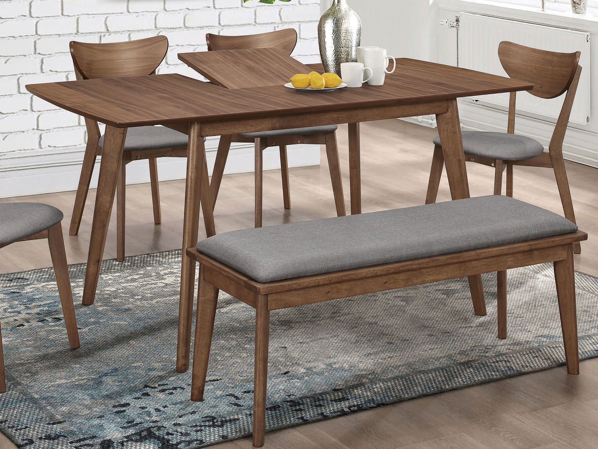 Natural Walnut Rectangular Dining Table image 1