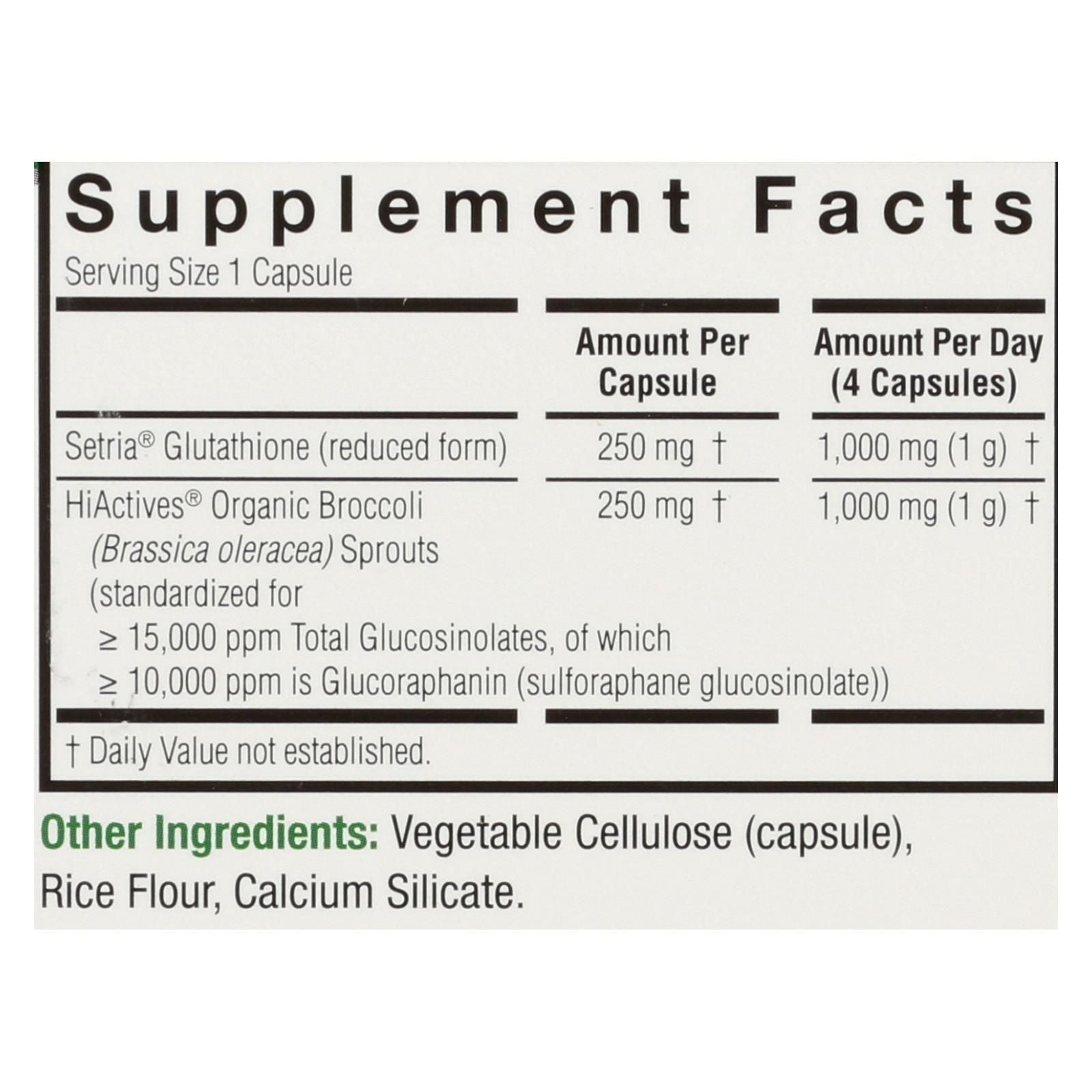 Nature's Answer - Brocco-glutathione - 60 Vegetarian Capsules image 1