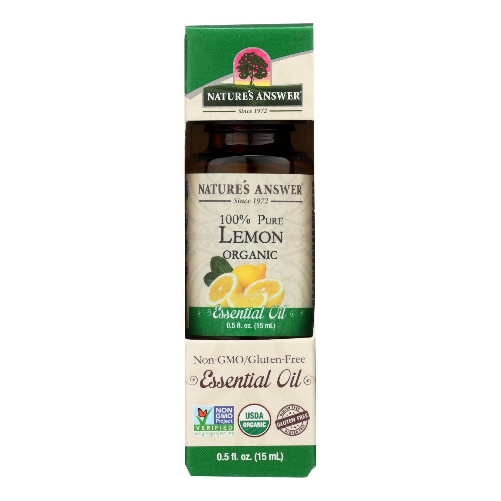 Nature's Answer - Organic Essential Oil - Lemon - 0.5 Oz. image 1