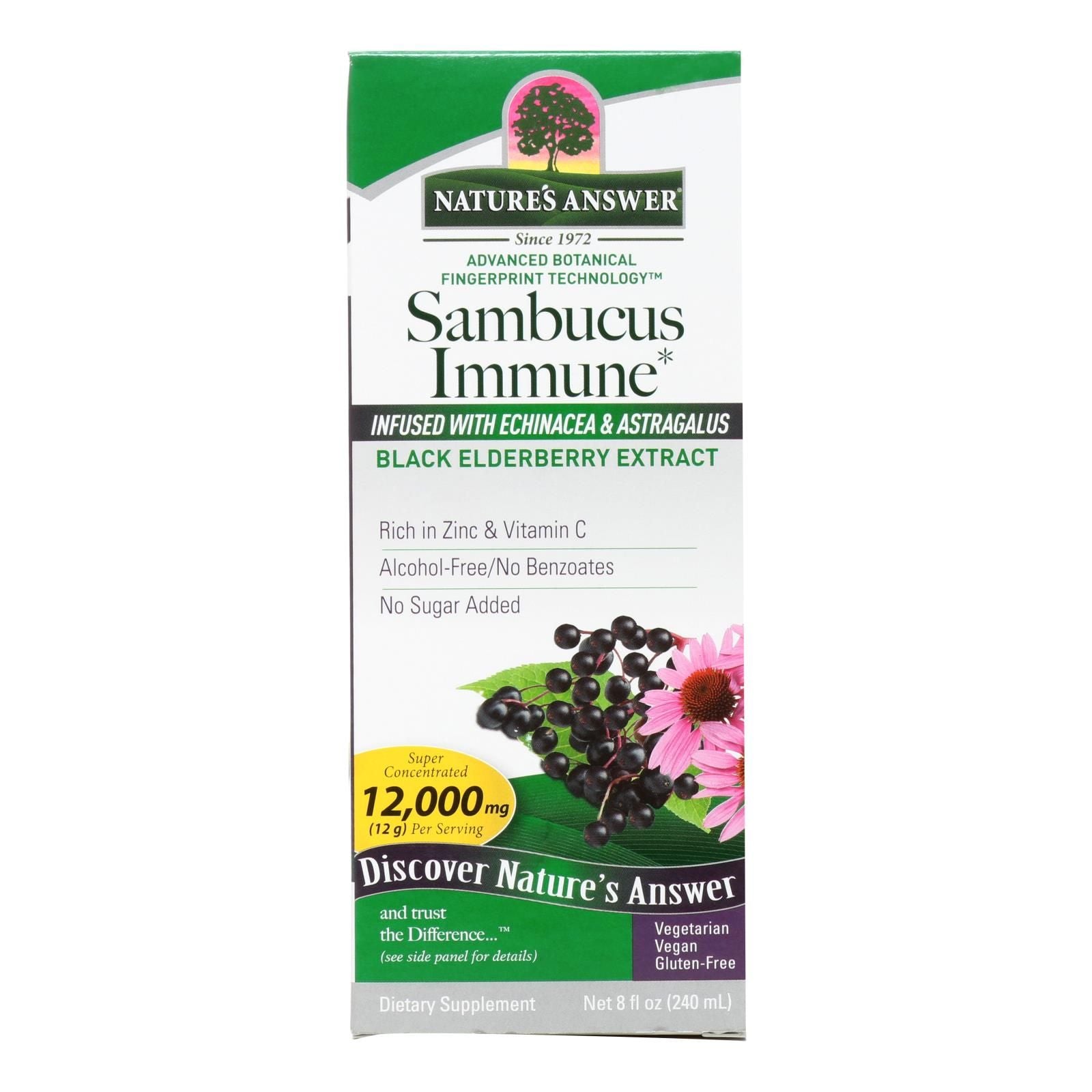 Nature's Answer - Sambucus Immune Support - 8 Oz image 1
