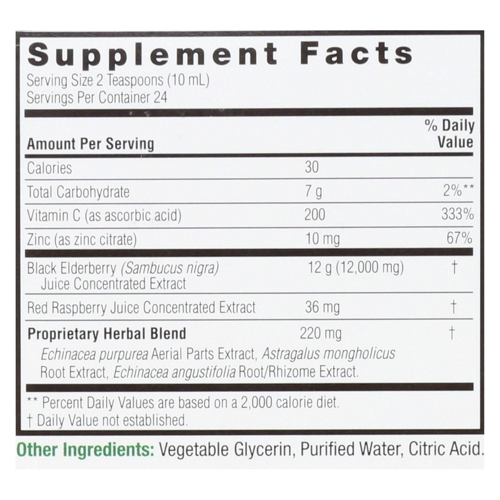 Nature's Answer - Sambucus Immune Support - 8 Oz image 2