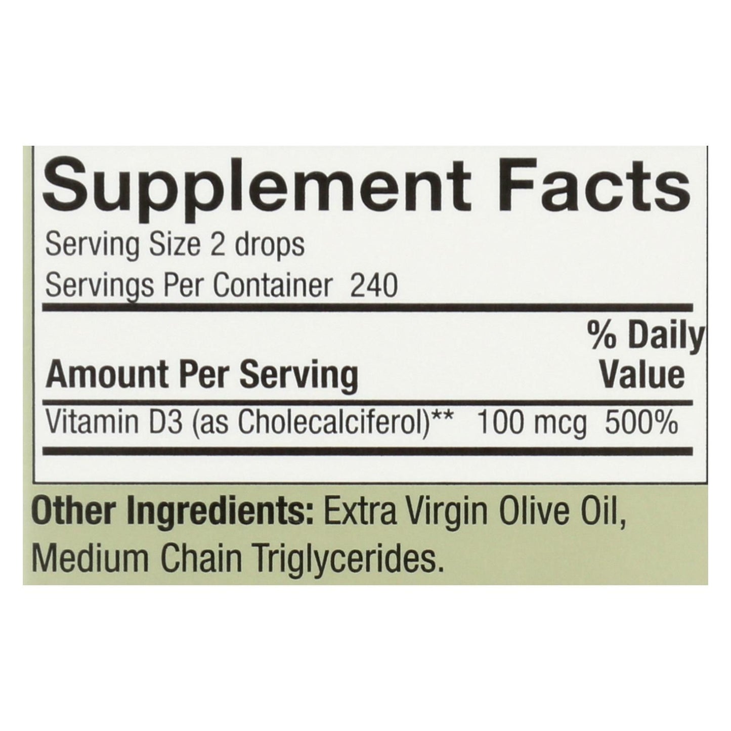 Nature's Answer - Vitamin D-3 Drops - 4000 Iu - 0.5 Fl Oz image 2