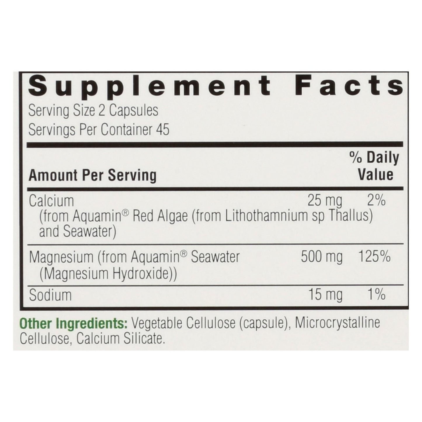 Nature's Answer Plant-based Magnesium Dietary Supplement - 1 Each - 90 Cap image 3