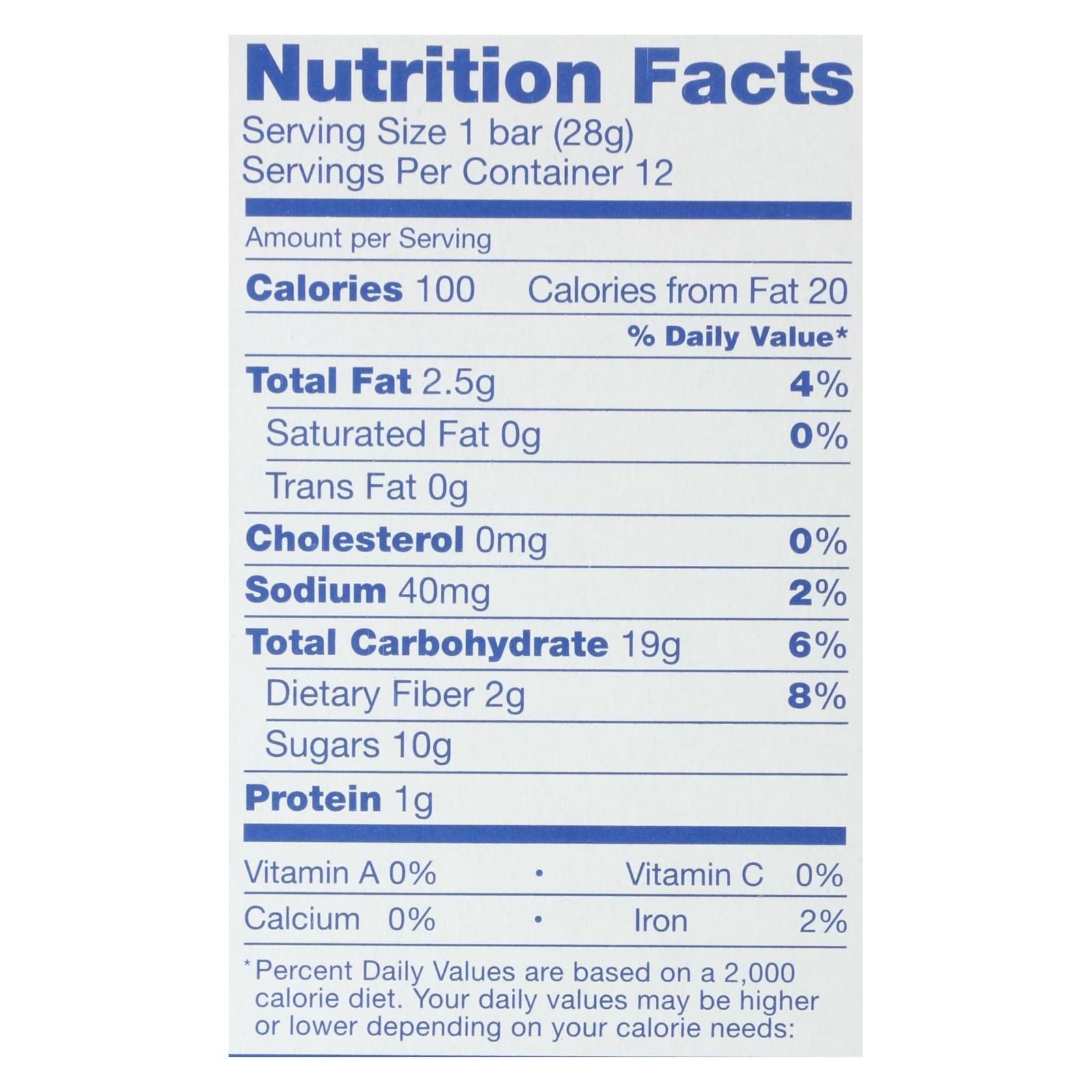 Nature's Bakery Stone Ground Whole Wheat Fig Bar - Blueberry - Case Of 6 - 2 Oz. image 2