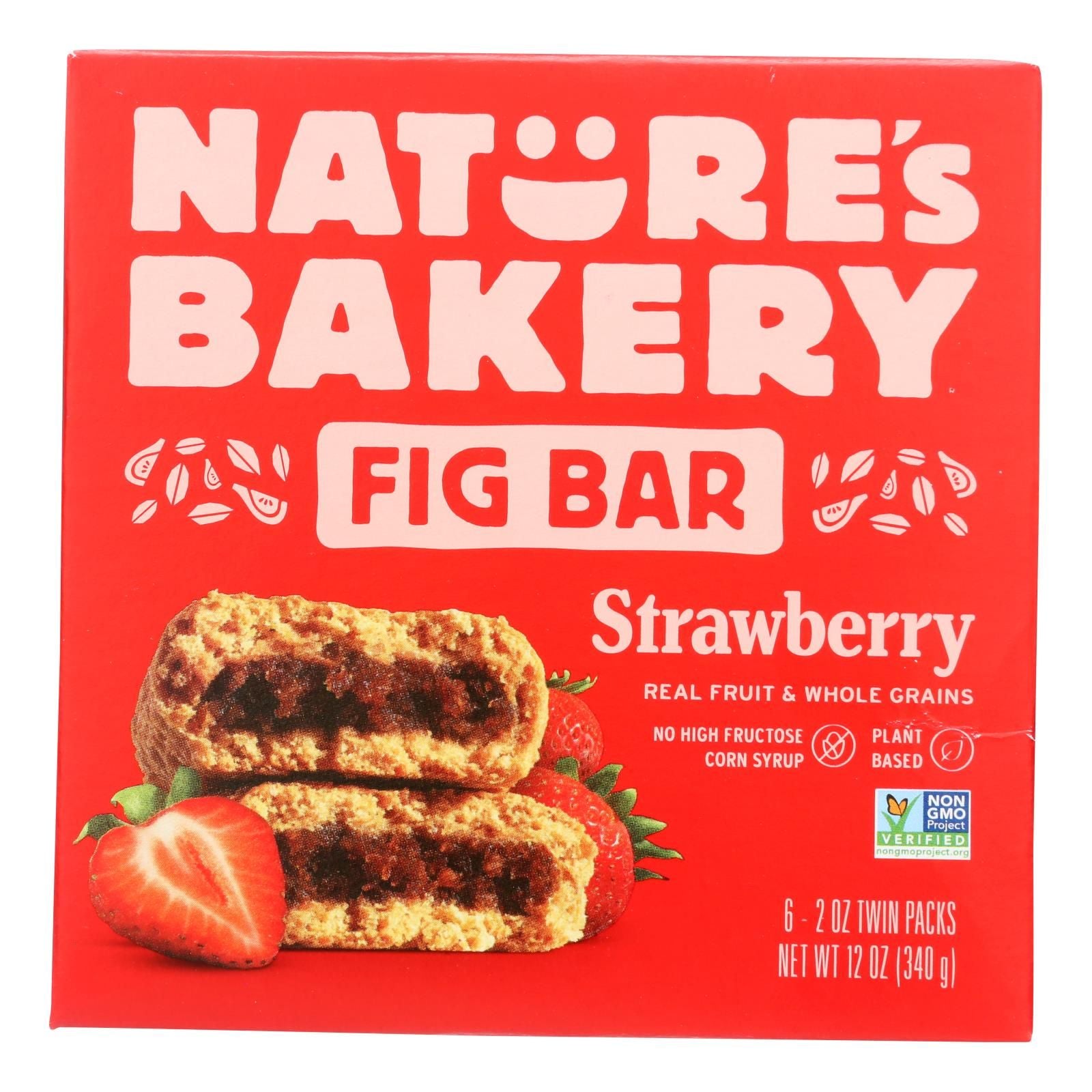 Nature's Bakery Stone Ground Whole Wheat Fig Bar - Strawberry - Case Of 6 - 2 Oz. image 1