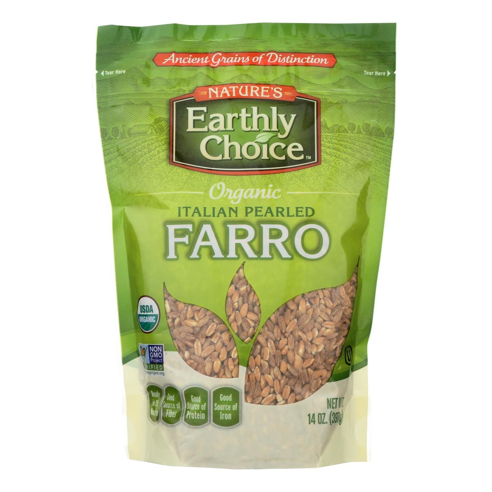 Nature's Earthly Choice Pearled Farro - Italian - Case Of 6 - 14 Oz. image 1