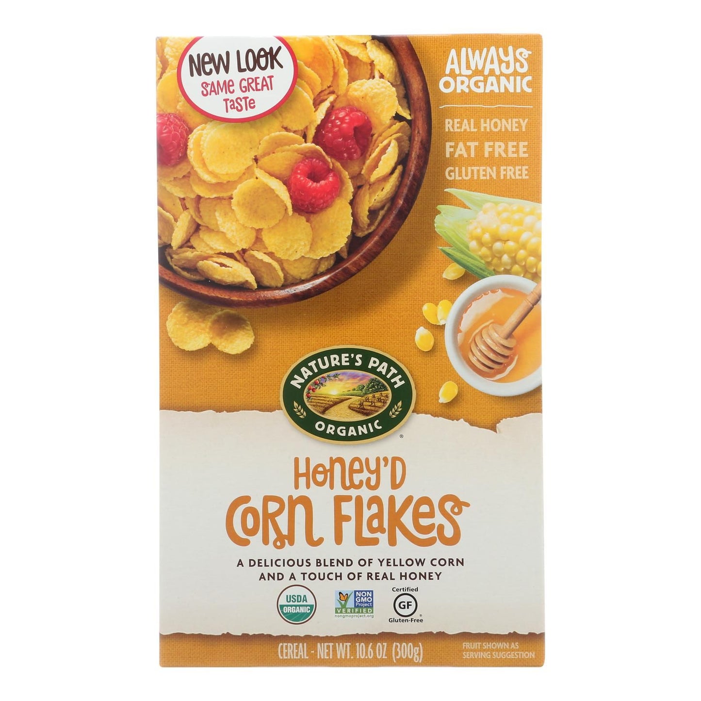 Nature's Path Organic Corn Flakes Cereal - Honey?d - Case Of 12 - 10.6 Oz. image 1