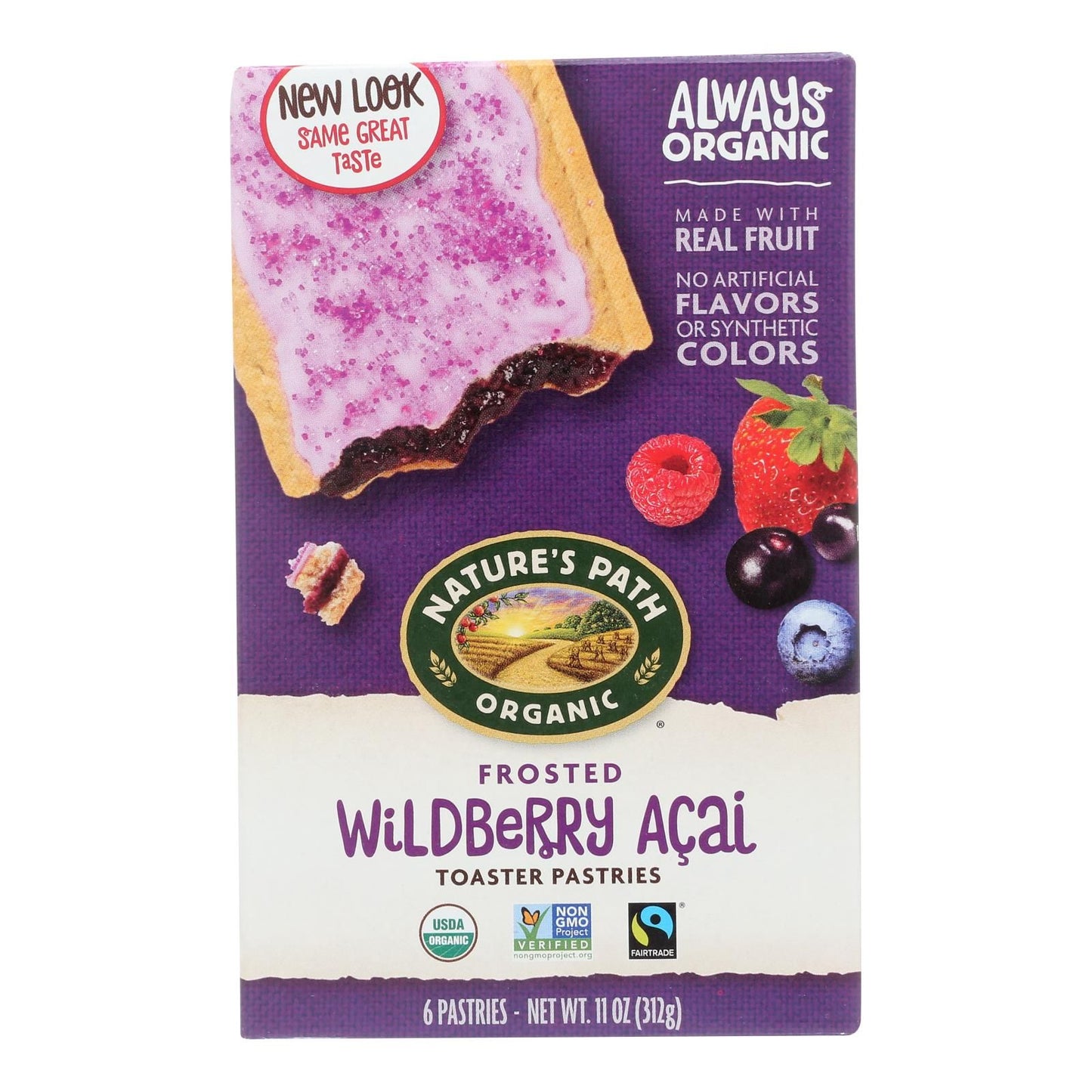 Nature's Path Organic Frosted Toaster Pastries - Wildberry Acai - Case Of 12 - 11 Oz. image 2