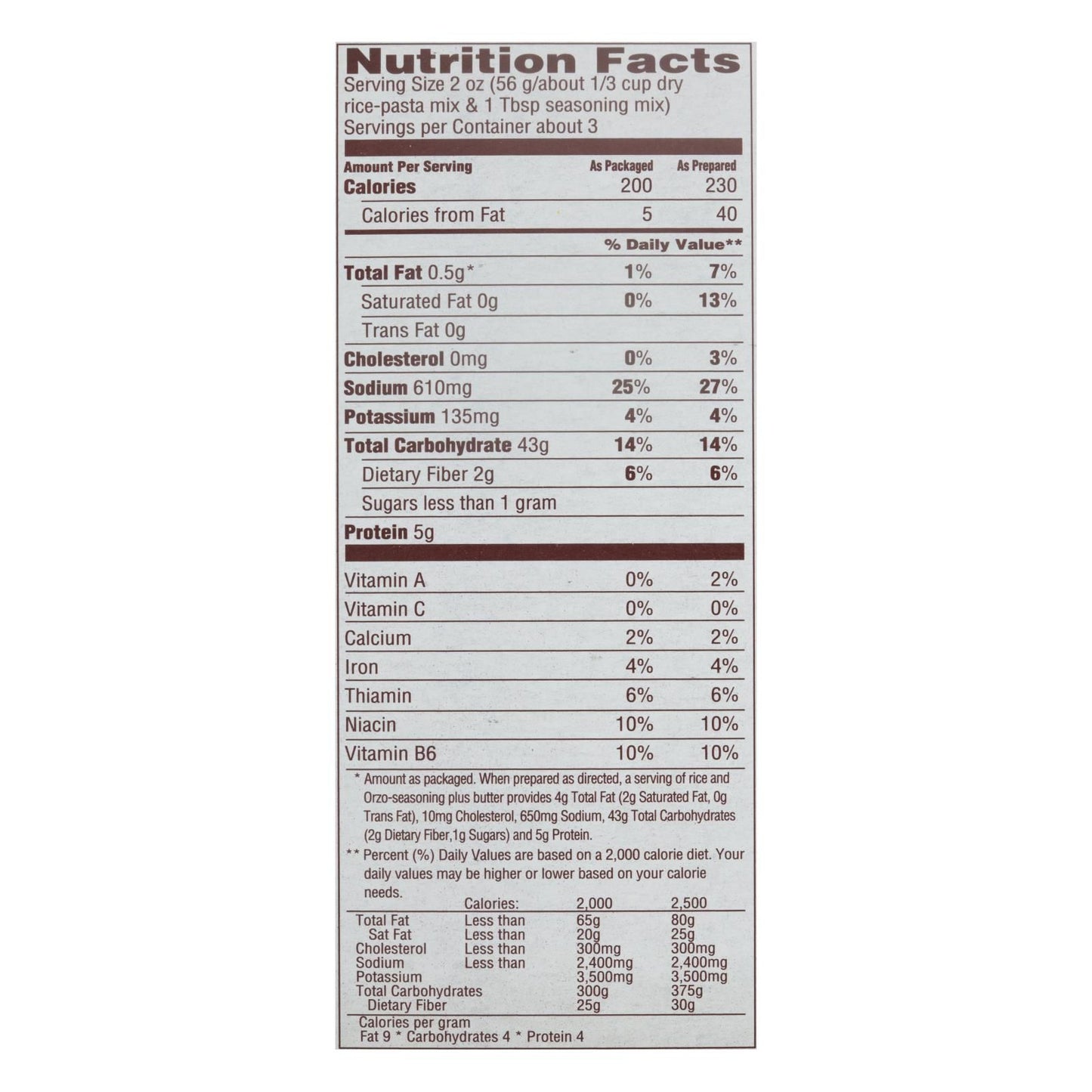 Near East Long Grain & Wild Rice - Garlic - Case Of 12 - 5.9 Oz image 2