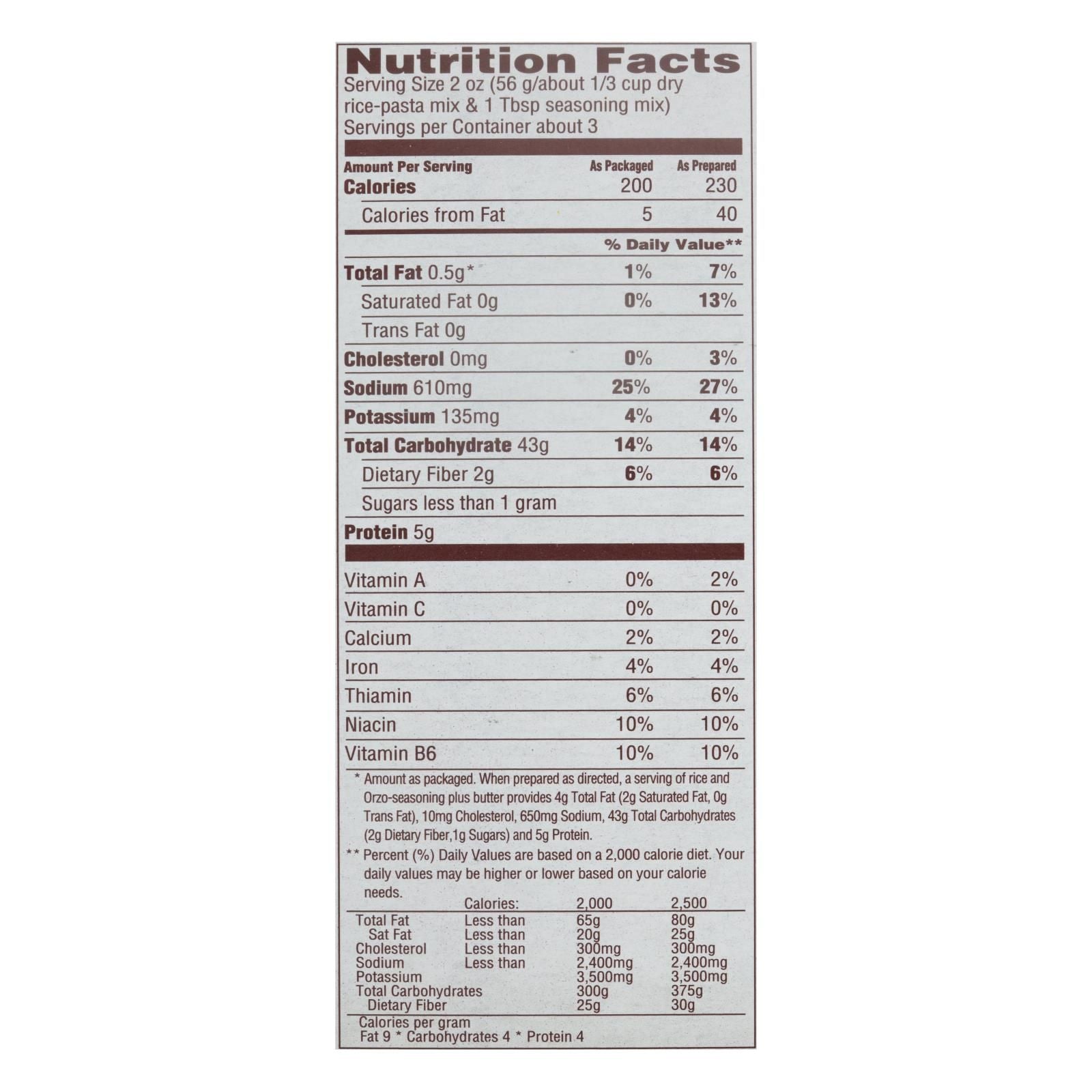 Near East Long Grain & Wild Rice - Garlic - Case Of 12 - 5.9 Oz image 2