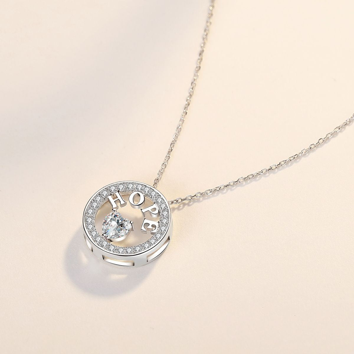 Necklace for Women 18k Gold Plated 925 Silver 5A Cubic Zirconia Hope Pendant Necklace image 8