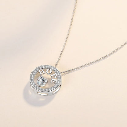 Necklace for Women 18k Gold Plated 925 Silver 5A Cubic Zirconia Hope Pendant Necklace image 8