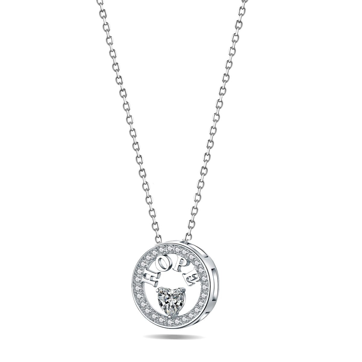 Necklace for Women 18k Gold Plated 925 Silver 5A Cubic Zirconia Hope Pendant Necklace image 7