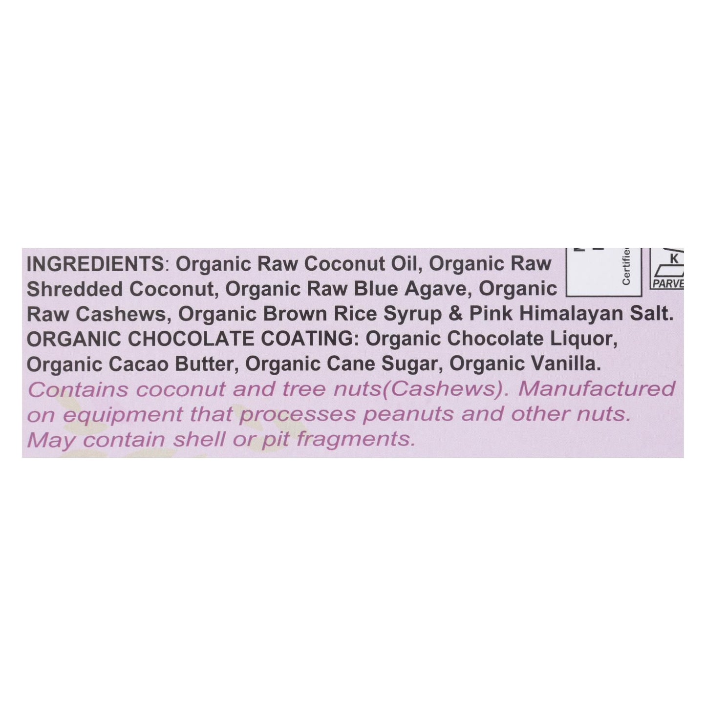 Nelly's Organics Coconut Candy Bar - Case Of 9 - 1.6 Oz image 4