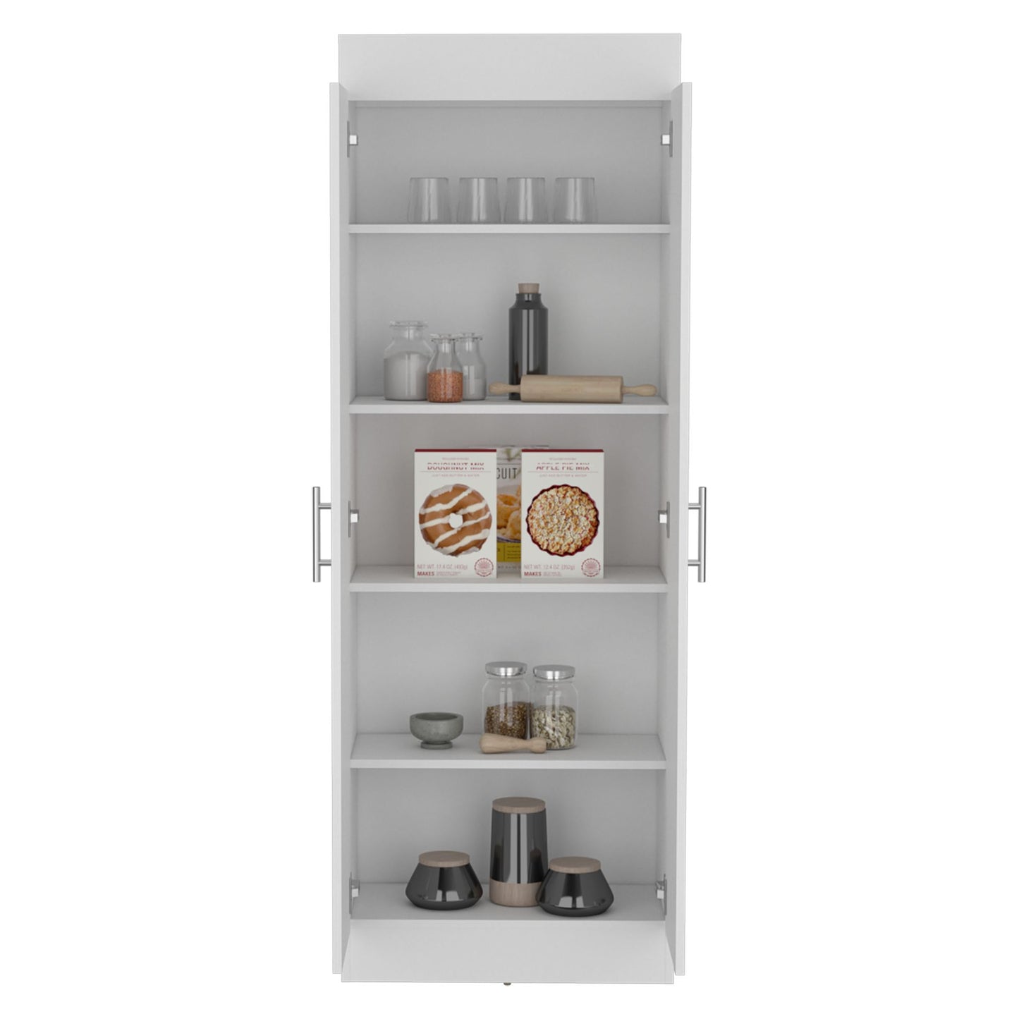Nepal Pantry Cabinet, Space-Efficient 2-Door Design with Multiple Shelves image 5