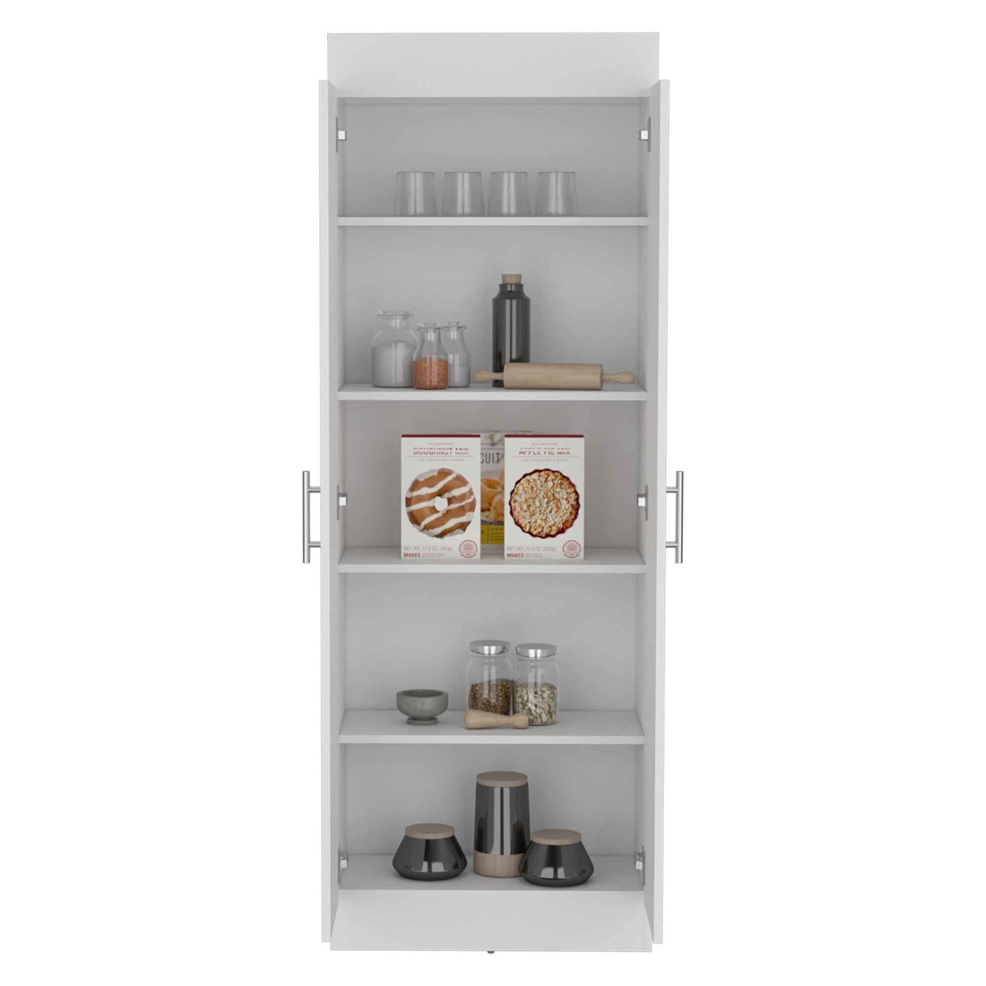 Nepal Pantry Cabinet, Space-Efficient 2-Door Design with Multiple Shelves image 5