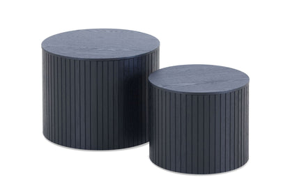 Nested table set 2 pieces, MDF coffee table set Living room/lounge area, black image 3