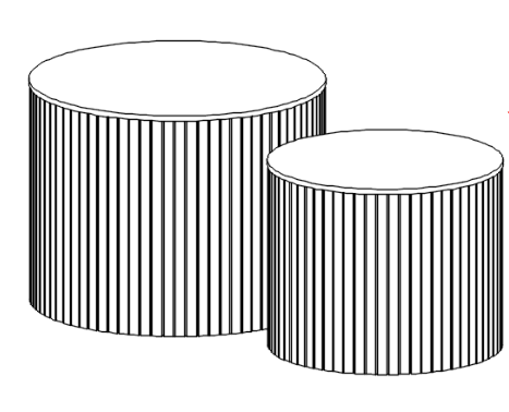 Nested table set 2 pieces, MDF coffee table set Living room/lounge area, black image 6