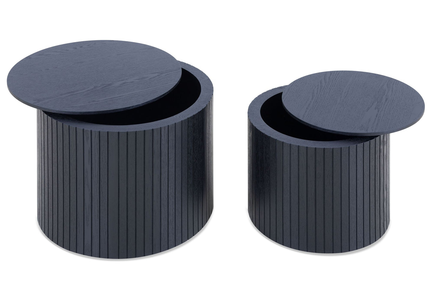 Nested table set 2 pieces, MDF coffee table set Living room/lounge area, black image 5