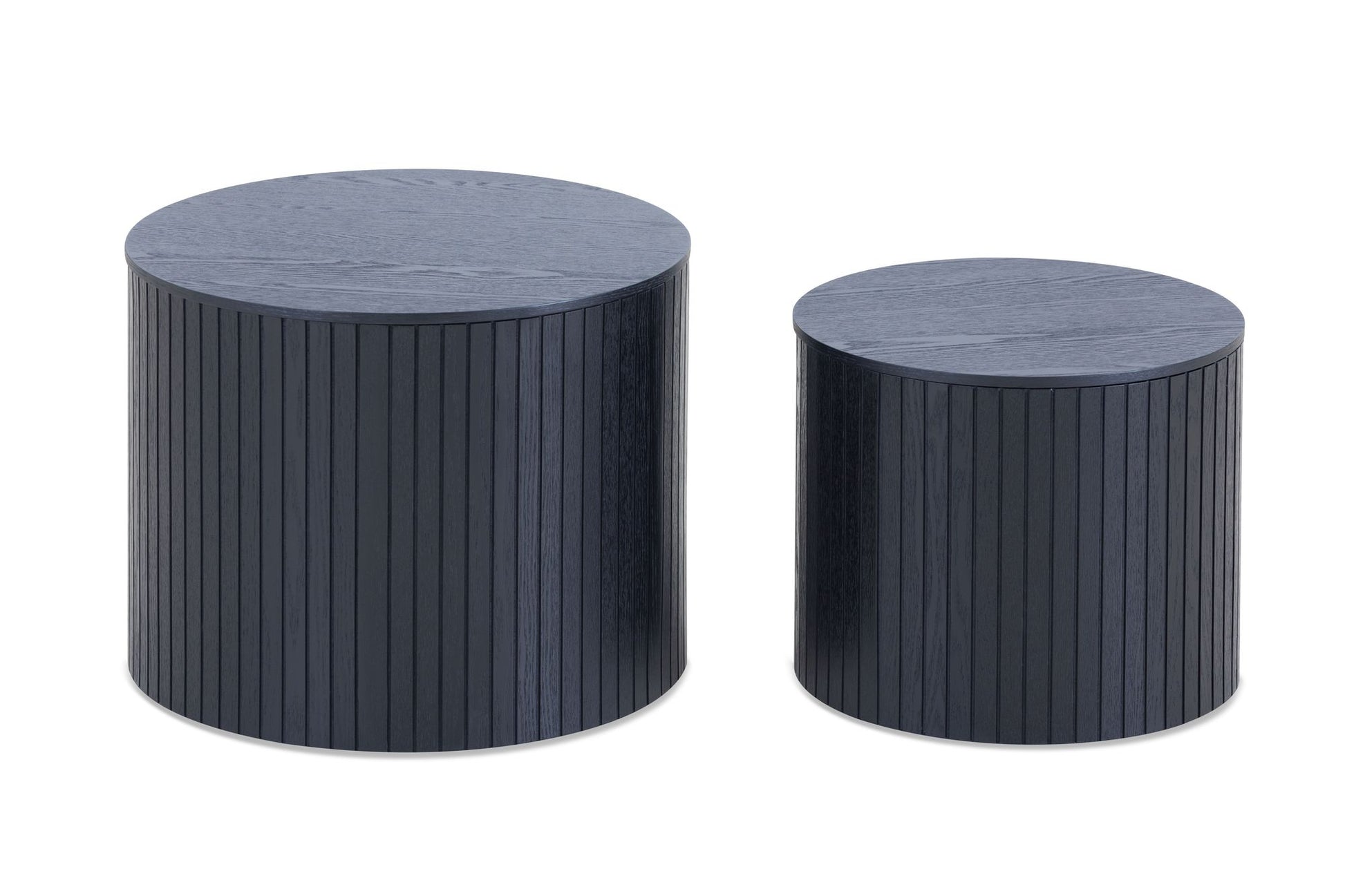 Nested table set 2 pieces, MDF coffee table set Living room/lounge area, black image 2