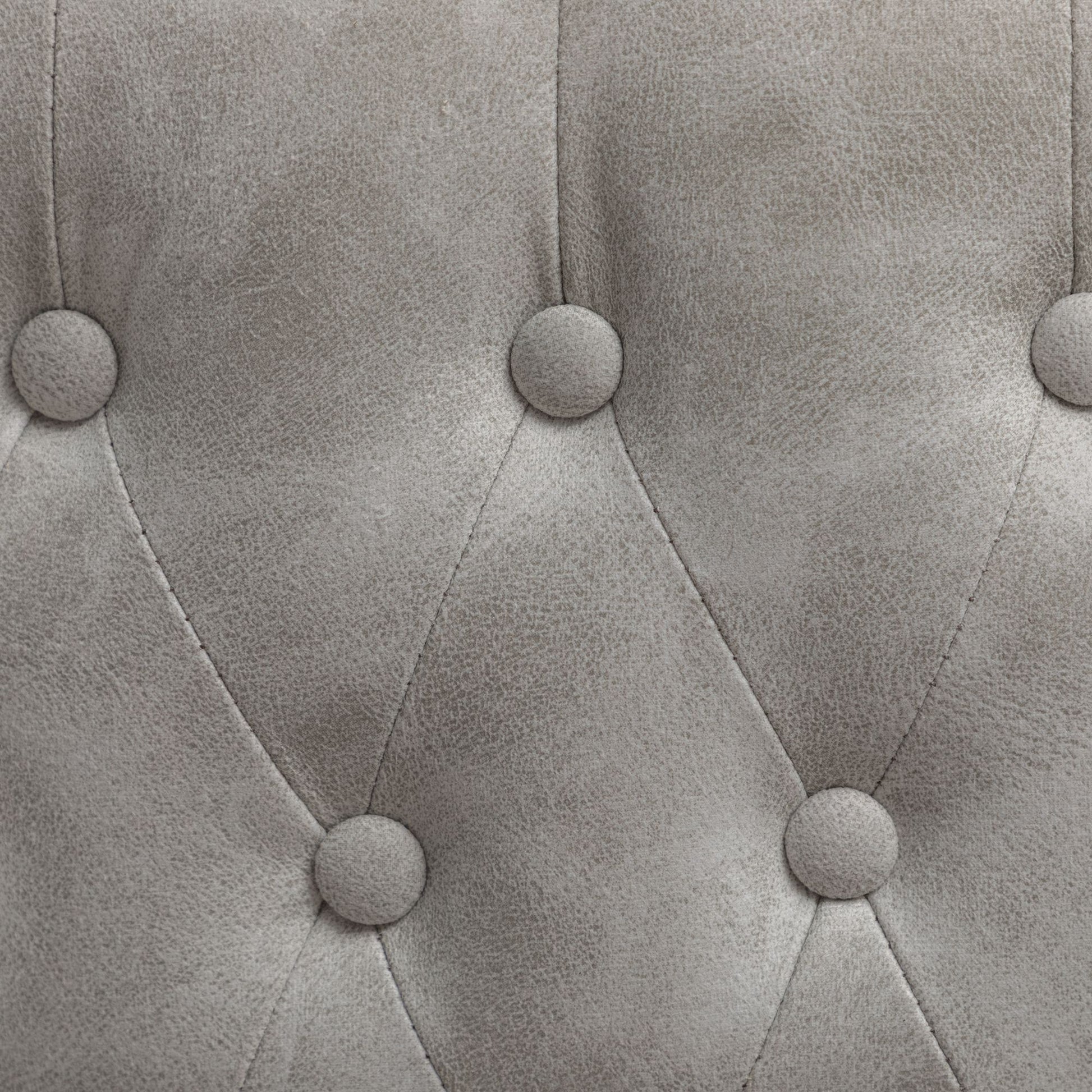 Nevis Mid-century Modern Faux Leather Tufted Nailhead Trim Barstool Set of 2, Off-White image 11
