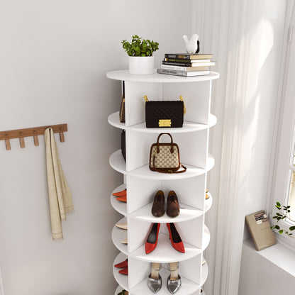 new 360 Rotating shoe cabinet 7 layers Holds Up to 28 Paris of Shoes image 4