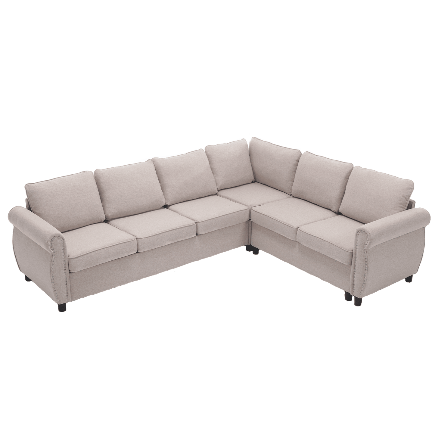 [NEW ARRIVED] [VIDEO PROVIDED]Sleeper Sofa, 2 in 1 Pull Out Couch Bed,6 seater sofa bed, L Shaped Sectional Sofa ,Rivete image 17
