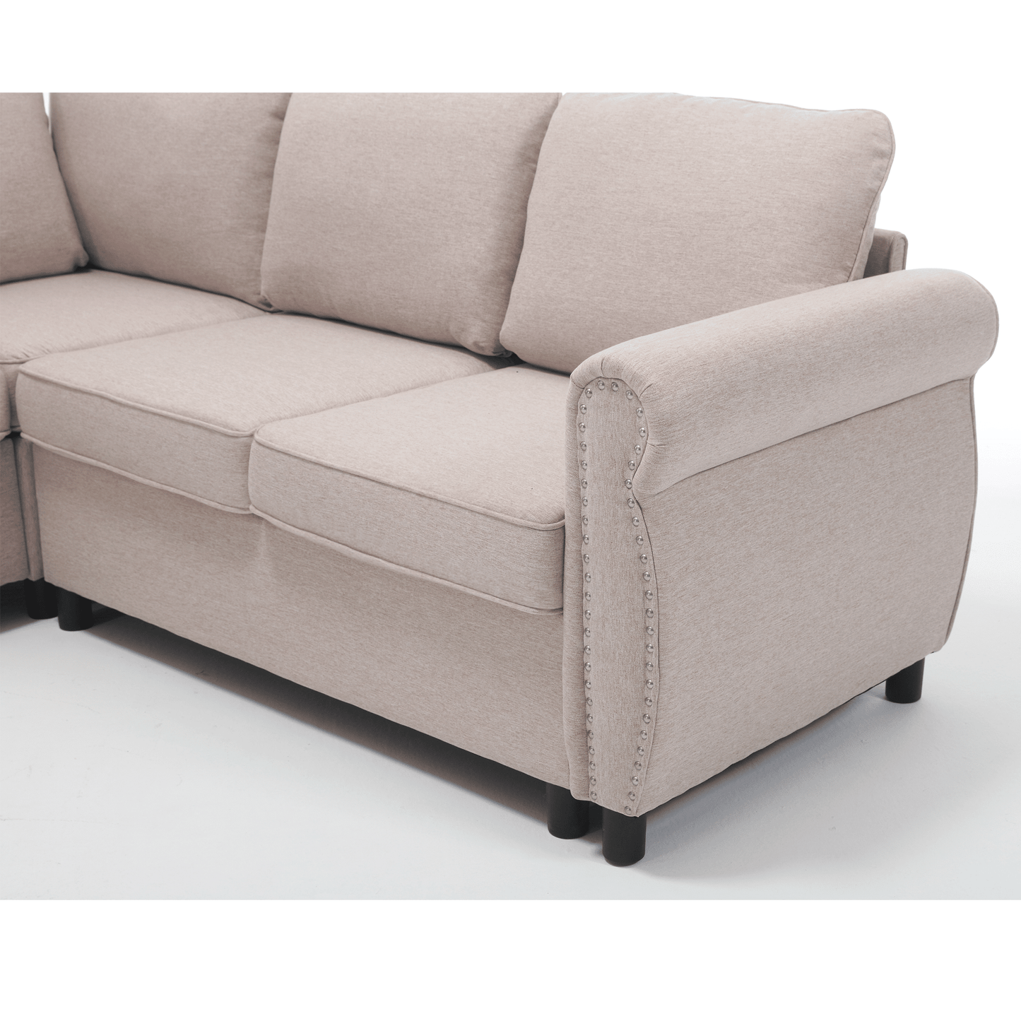 [NEW ARRIVED] [VIDEO PROVIDED]Sleeper Sofa, 2 in 1 Pull Out Couch Bed,6 seater sofa bed, L Shaped Sectional Sofa ,Rivete image 15