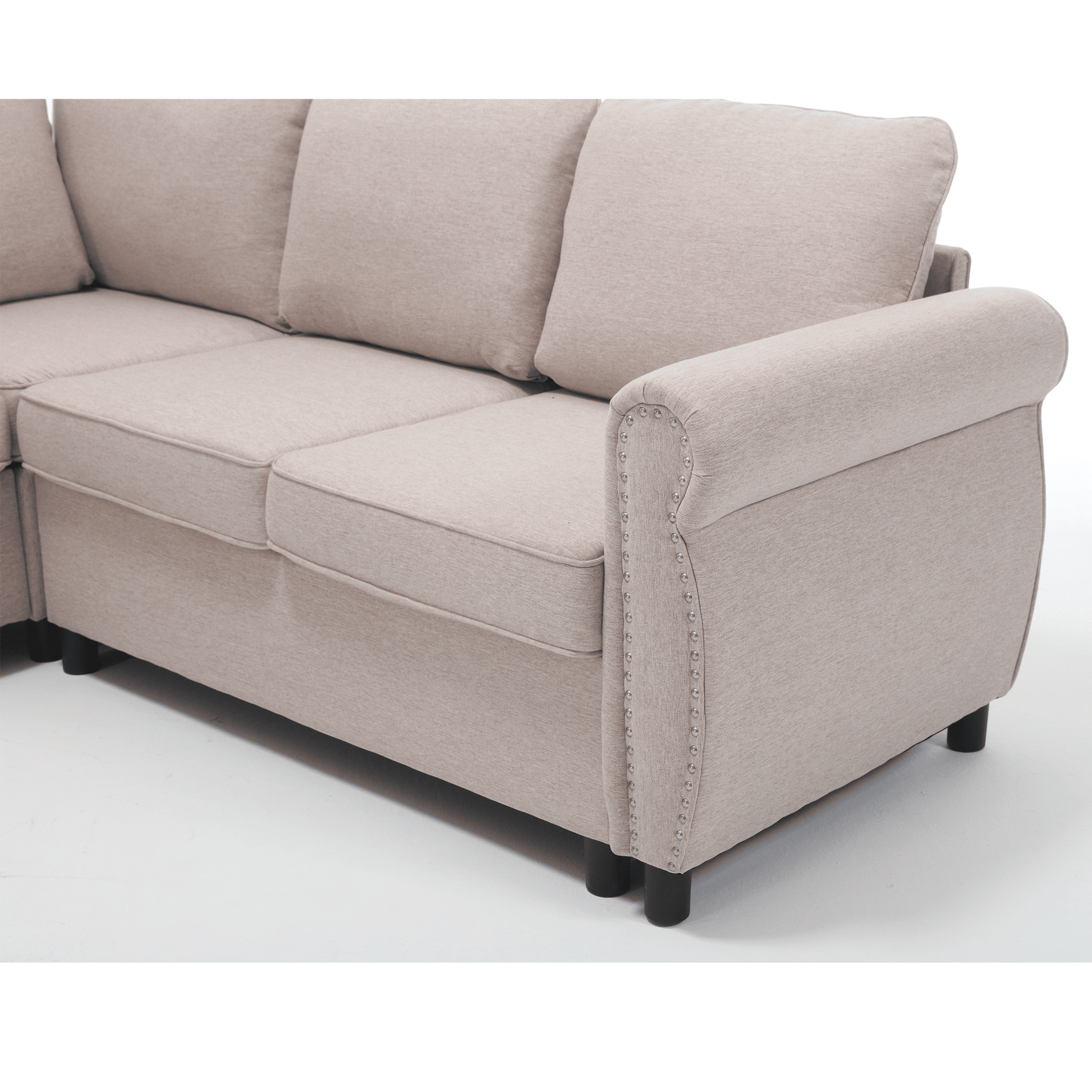 [NEW ARRIVED] [VIDEO PROVIDED]Sleeper Sofa, 2 in 1 Pull Out Couch Bed,6 seater sofa bed, L Shaped Sectional Sofa ,Rivete image 15